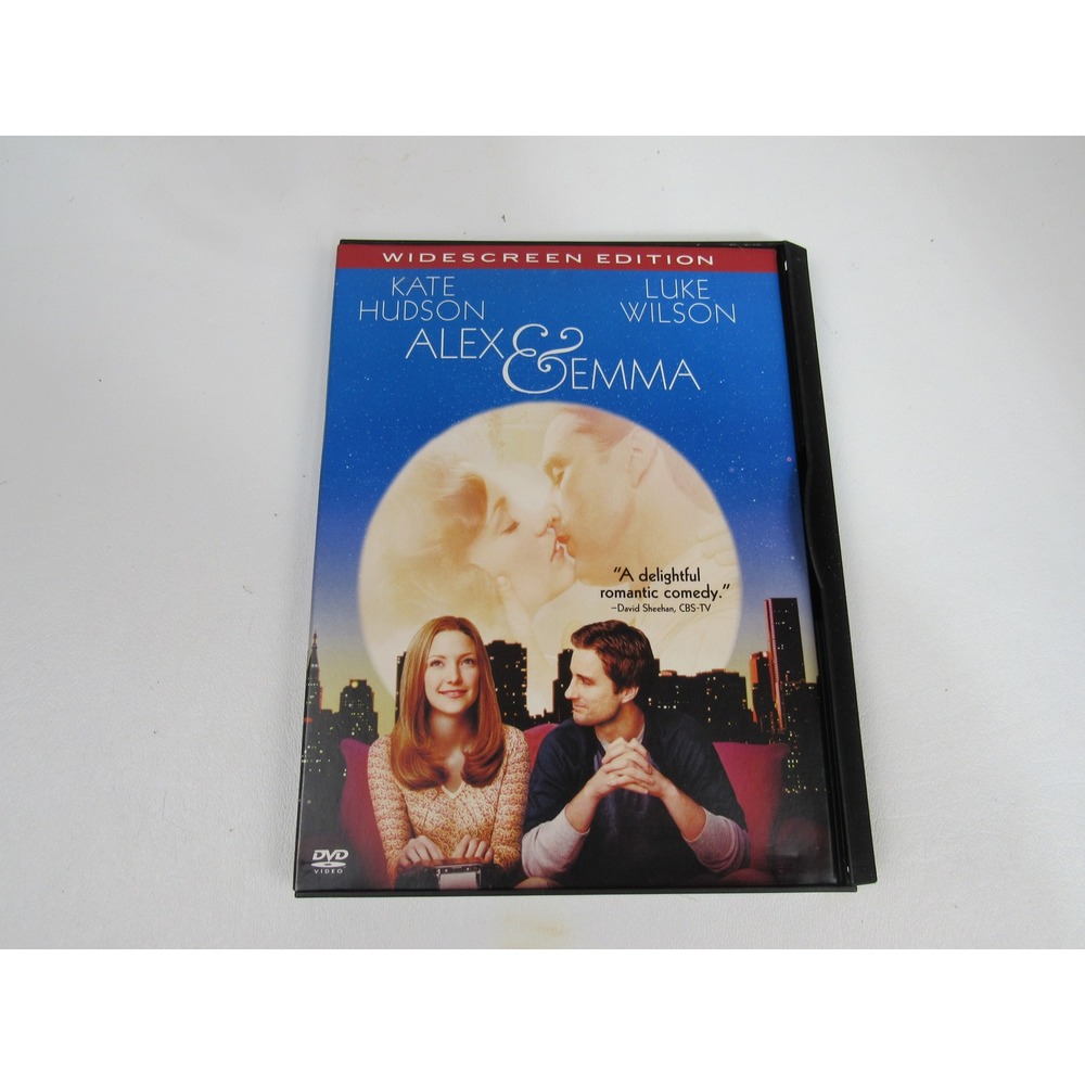 Alex & Emma DVD Widescreen Edition Kate Hudson Luke Wilson RomCom 2003 Movie